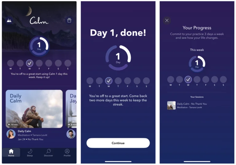calm app screenshot